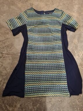 Madison Leigh Asymmetrical Dress - Black and Green